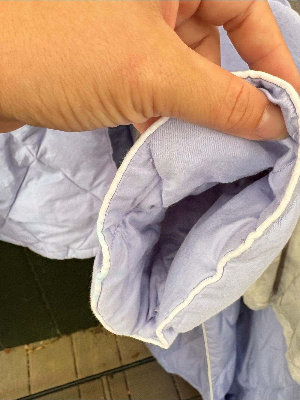 Lavender Quilted Goose Down Wrap Puffer Jacket - Picture 5 of 12
